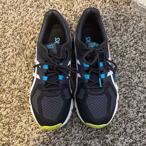 Asics GEL Black and Neon Running Shoes